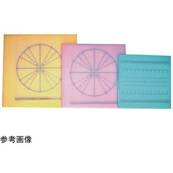 調理用目盛り入りまな板 正方形 山県化学