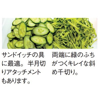 マルチスライサー(工場仕様)(斜め切り投入口)千切りタイプ(30°) DX-1000 シリーズ ドリマックス