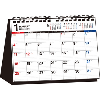 【T15】 2026年 シンプル卓上カレンダー[B5ヨコ] 永岡書店
