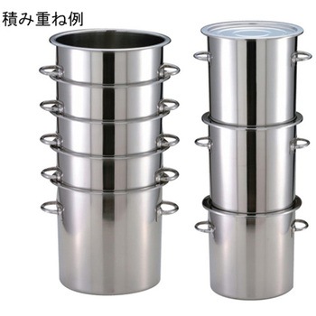 18-8テーパー型食品コンテナ フタ付 33型 20L - SUGICO(スギコ)