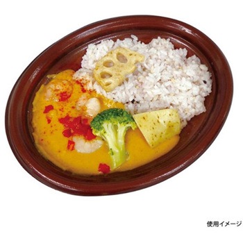 惣菜容器 TPボレノ 赤茶 本体 - 中央化学