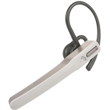 ワイヤレスシングルイヤホン 片耳 ホワイト 防水IPX4 長時間再生 オーム電機