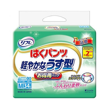 リフレ はくパンツ 軽やかなうす型 お得用パック リブドゥコーポレーション