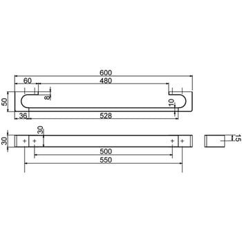タオル掛 クロムメッキ 研磨 R1903シリーズ - RELIANCE(リラインス)