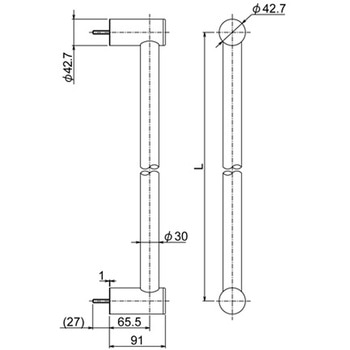 ニギリバーI型 六角タッピングネジ6mm付 R2937シリーズ RELIANCE(リラインス)