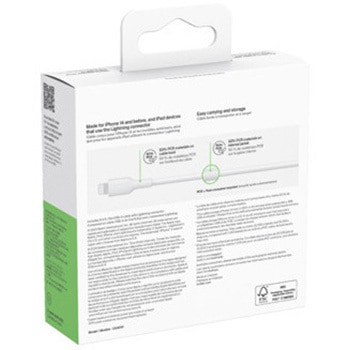 BoostCharge USB-A to Lightning ケーブル 3M ホワイト BELKIN(ベルキン)