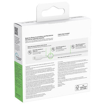 BoostCharge Pro USB-A to Lightning 編組ケーブル 2M ホワイト BELKIN(ベルキン)