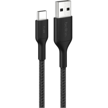 BoostCharge Pro USB-A to USB-C 編組ケーブル15W 2M ブラック BELKIN(ベルキン)