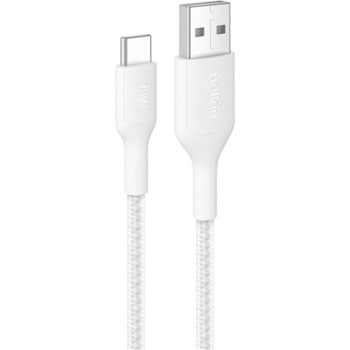 BoostCharge Pro USB-A to USB-C 編組ケーブル15W 2M ホワイト BELKIN(ベルキン)