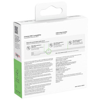 BoostCharge Pro USB-C to USB-C 編組ケーブル 60W 1M ホワイト BELKIN(ベルキン)