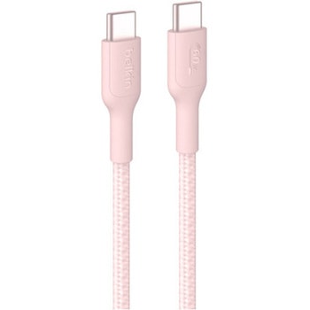 BoostCharge Pro USB-C to USB-C 編組ケーブル 60W 2M ピンク - BELKIN(ベルキン)