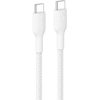 BoostCharge Pro USB-C to USB-C 編組ケーブル 60W 2M ホワイト BELKIN(ベルキン)