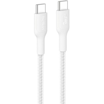 BoostCharge Pro USB-C to USB-C 編組ケーブル 240W 2M ホワイト BELKIN(ベルキン)