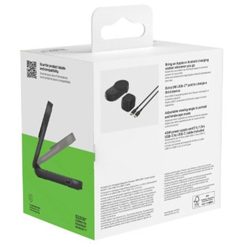 UltraCharge Qi2 25W 2-in-1 折りたたみ式マグネット充電器 ラウンド型 ブラック BELKIN(ベルキン)