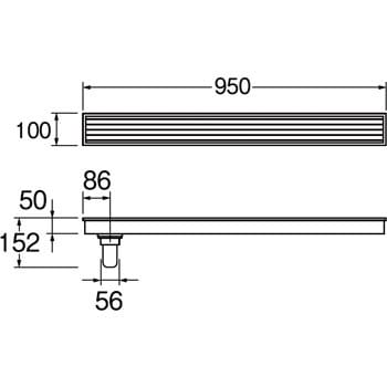 H9010D-100X950 浴室排水グレーチング 1個 SANEI 【通販サイトMonotaRO】