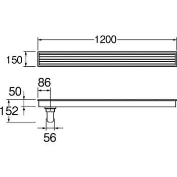 H9010D-150X1200 浴室排水グレーチング 1個 SANEI 【通販サイトMonotaRO】