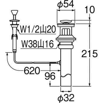 H700-3XW-32 ワイヤー式ポップアップ排水栓上部 1個 SANEI 【通販