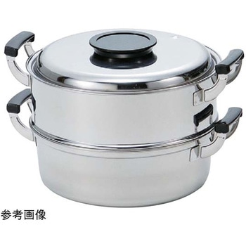 PE 18-0丸型蒸器 3段 神子島製作所(桃印)