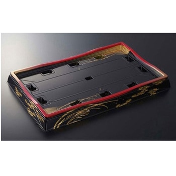 1149 寿司容器 HS天城 やちよ赤-BK 本体 中央化学 63956587