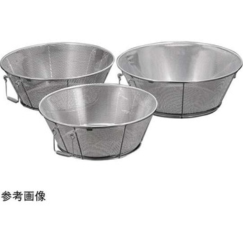 HACCP対応パンチング揚げざる 65cm 穴径:3mm HF-P-65-3 18-8 HACCPパンチング浅型ざる 65cm