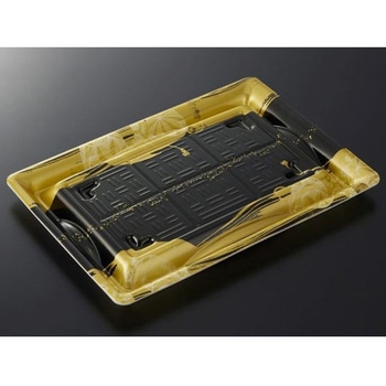 刺身・鮮魚容器 輝咲 つやふでBK 本体 - 中央化学