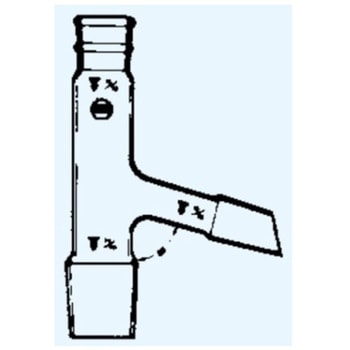 分留管ト字形60° 枝管15 4065シリーズ 日本理化学器械(NRK)