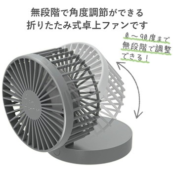 Usb扇風機 小型扇風機 卓上 折りたたみ 収納可能 充電可能 ケーブル1m 角度調整 エレコム 卓上用扇風機 通販モノタロウ Fan U213bgy