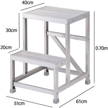 DB2-547 組立作業台 DB ライトステップ 長谷川工業 天板高さ0.7m天板幅