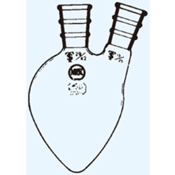 二頭ナシ形フラスコ 白 028シリーズ - 日本理化学器械(NRK)