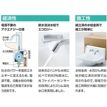 L-A951A2C/BW1 ハイバックガード洗面器 Mサイズ 自動単水栓 水石けん 