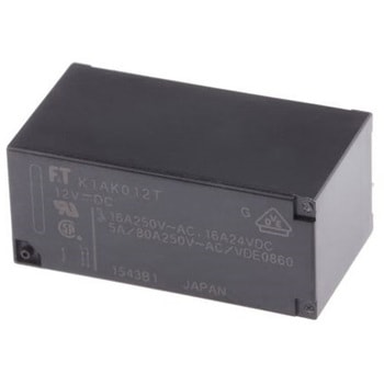 リレー 12V dc SPST 基板実装タイプ 富士通