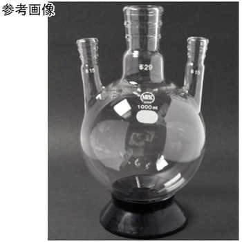 三頭フラスコ 側管角度 5° 白 032シリーズ - 日本理化学器械(NRK)