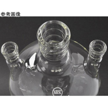 三頭フラスコ 側管角度 5° 白 032シリーズ - 日本理化学器械(NRK)