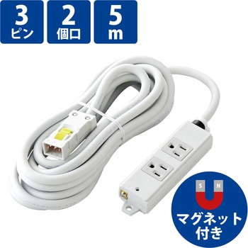 電源タップ ハーネスプラグ 3P 2個口 工事用 物件用 案件用 RoHS OAタップ エレコム