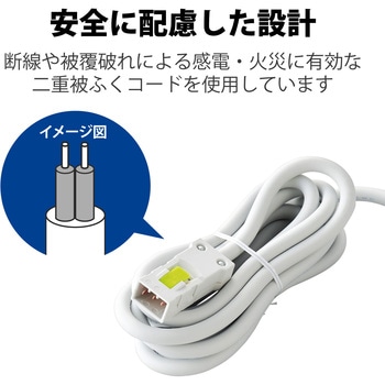 電源タップ ハーネスプラグ 3P 6個口 工事用 物件用 案件用 RoHS OAタップ エレコム