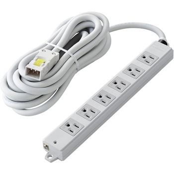 電源タップ ハーネスプラグ 3P 6個口 工事用 物件用 案件用 RoHS OAタップ エレコム