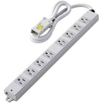電源タップ ハーネスプラグ 3P 8個口 工事用 物件用 案件用 RoHS OAタップ エレコム