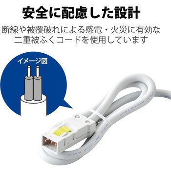 電源タップ ハーネスプラグ 3P 8個口 工事用 物件用 案件用 RoHS OAタップ エレコム
