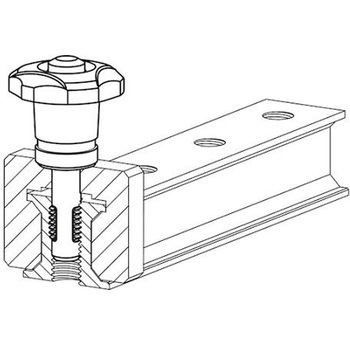 ネジ山クランプ式ロックピン ステンレスピンタイプ 22355シリーズ Halder