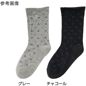 紳士名前の書ける肌側綿ソックス 24～26cm 89618シリーズ ケアファッション