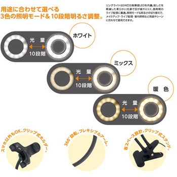 オンラインモバイルホルダーリングライト付 ビューティーネイラー