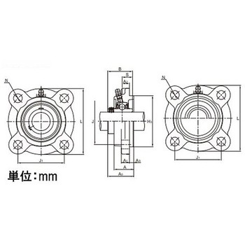 印ろう付丸フランジ形ユニット EA966MMシリーズ - エスコ
