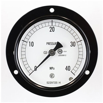 普通形圧力計(Φ75)40MPa 埋込形D枠(取付穴) AC15-283シリーズ 長野計器