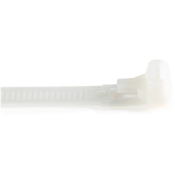 結束バンド リピートタイプ/繰り返し使えるリピートタイ/100本入りパック/ホワイト/長さ25cm/幅7mm/ケーブル束の直径65mm/引張強度22kg/屋内、屋外対応/UL94V-2規格認定品 StarTech.com