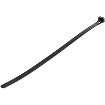 結束バンド リピートタイプ/繰り返し使えるリピートタイ/100本入りパック/ブラック/長さ25cm/幅7mm/ケーブル束の直径65mm/引張強度22kg/屋内、屋外対応/UL94V-2規格認定品 StarTech.com