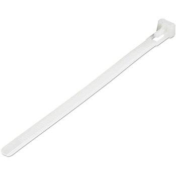 結束バンド リピートタイプ/繰り返し使えるリピートタイ/100本入りパック/ホワイト/長さ15cm/幅7mm/ケーブル束の直径35mm/引張強度22kg/屋内、屋外対応/UL94V-2規格認定品 StarTech.com