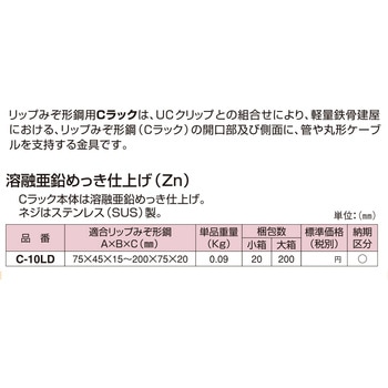 Cラック 溶融亜鉛めっき仕上げ(Zn) (後めっき仕上げ・通称 ドブめっき仕上げ) 南電機