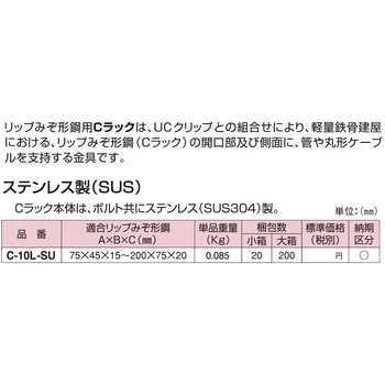 Cラック ステンレス製(SUS304) 南電機