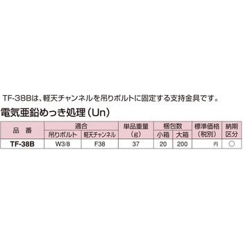 軽天チャンネル吊りボルト交差支持金具 南電機