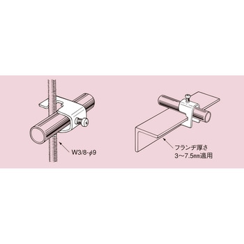 電線管支持金具 電気亜鉛めっき仕上げ 南電機